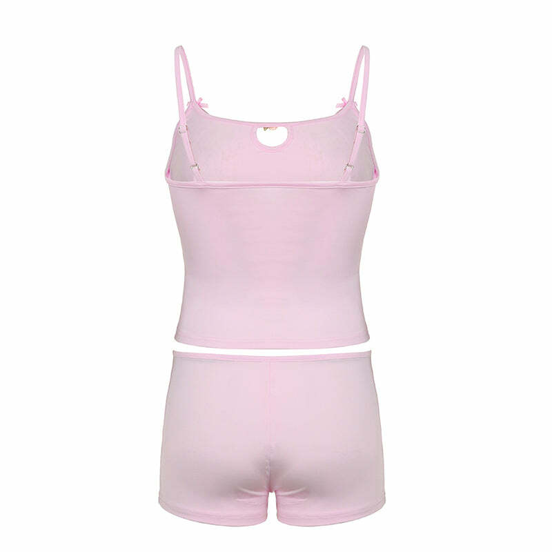 Y2K Grunge Hasset Short Set - 90s Fashion, Retro Summer Outfit, Y2K Club & Party Style