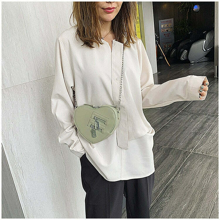 Y2K Grunge Heart Blade Crossbody Bag - 90s Fashion, Retro Style, Y2K Summer & Party Outfits