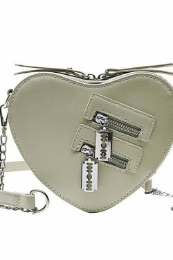 Y2K Grunge Heart Blade Crossbody Bag - 90s Fashion, Retro Style, Y2K Summer & Party Outfits
