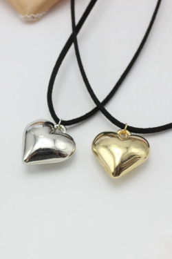 Y2K Grunge Heart Cord Necklace - Retro 90s Fashion, Pastel Goth, Y2K Popstar, Summer Y2K Out