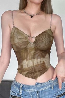 Y2K Grunge Heart Crop Top - Retro 90s Summer Outfit, Baby Tee, Y2K Club & Party Fashion