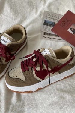 Y2K Grunge Heart Sneakers - Retro 90s Fashion, Summer Outfits, and Hip Hop Style
