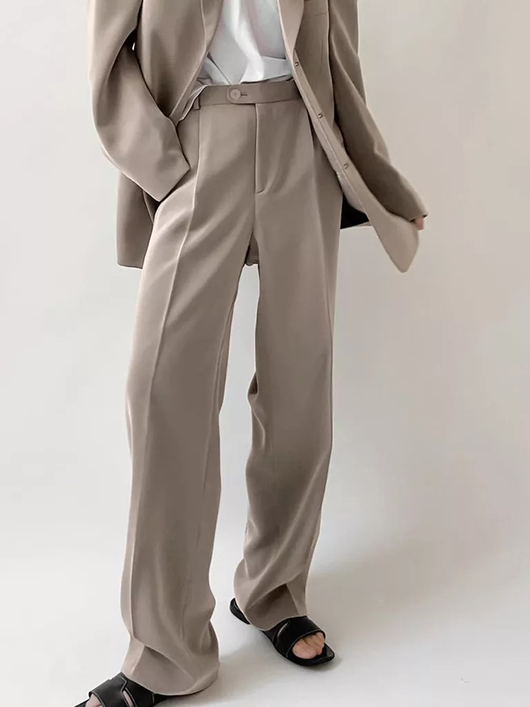 Y2K Grunge High Waist Loose Drape Wide Leg Trousers - Retro 90s Summer Fashion for Women