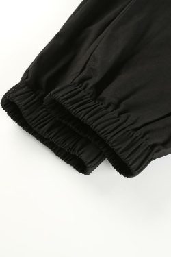 Y2K Grunge High Waisted Black Cargo Pants - 90s Fashion, Retro Style, Y2K Summer Outfits