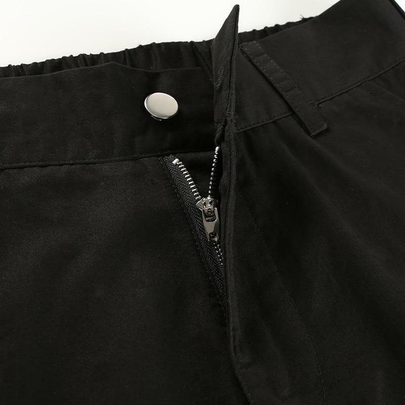 Y2K Grunge High Waisted Black Cargo Pants - 90s Fashion, Retro Style, Y2K Summer Outfits