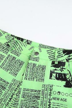Y2K Grunge Hip Hop Baggy Cargo Pants - 90s Retro Summer Outfit for Women