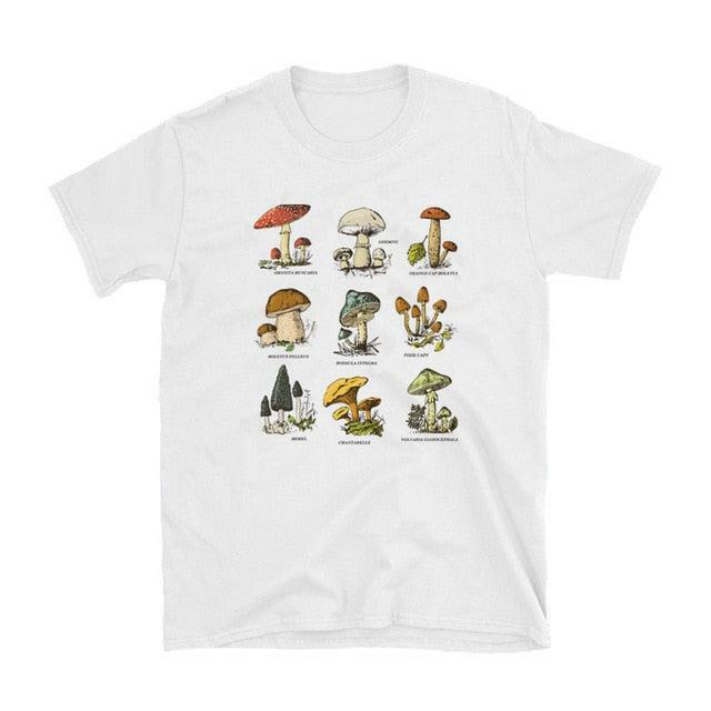 Y2K Grunge Hippie Mushroom T-Shirt - Retro 90s Summer Outfit, Pastel Goth, Y2K Fashion