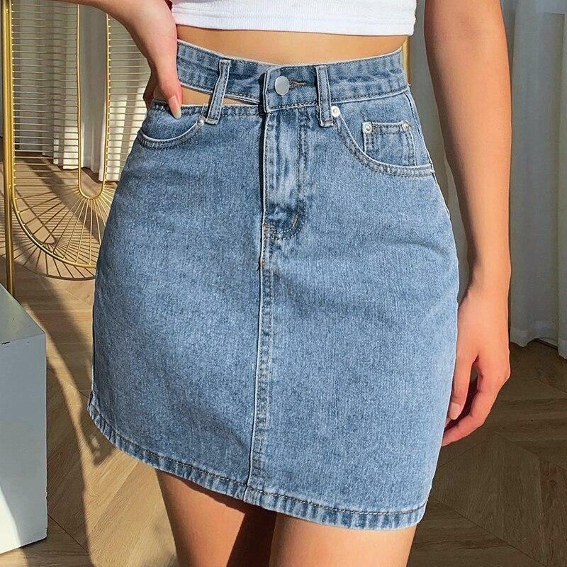 Y2K Grunge Hollow Out Skirt - Retro 90s Fashion, Summer Y2K Outfits, Gothic Y2K Style