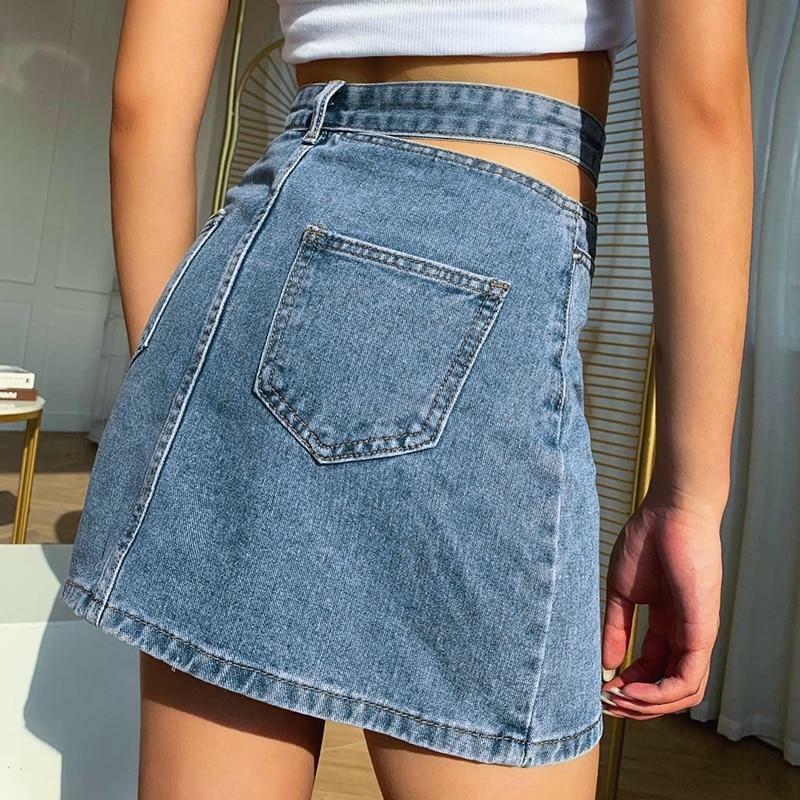 Y2K Grunge Hollow Out Skirt - Retro 90s Fashion, Summer Y2K Outfits, Gothic Y2K Style
