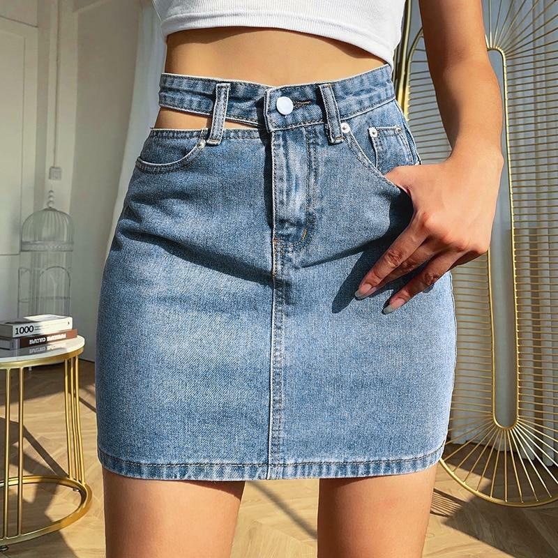 Y2K Grunge Hollow Out Skirt - Retro 90s Fashion, Summer Y2K Outfits, Gothic Y2K Style