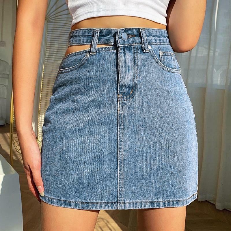 Y2K Grunge Hollow Out Skirt - Retro 90s Fashion, Summer Y2K Outfits, Gothic Y2K Style