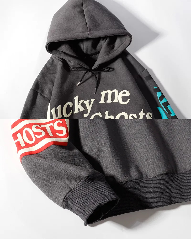 Y2K Grunge Hoodie - Lucky Me I See Ghosts | 90s Retro, Y2K Fashion, Summer & Party Outfits