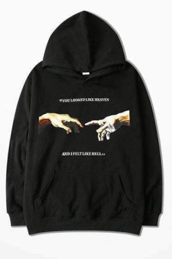 Y2K Grunge Hoodie - Retro 90s Fashion, Y2K Summer Outfits, Gothic Y2K, Pastel Goth Style