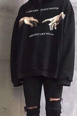 Y2K Grunge Hoodie - Retro 90s Fashion, Y2K Summer Outfits, Gothic Y2K, Pastel Goth Style
