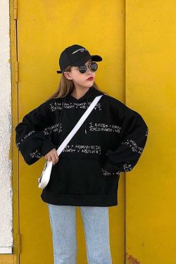 Y2K Grunge Hoodie - Retro 90s Fashion, Y2K Summer Outfits, Gothic Y2K, Y2K Club &