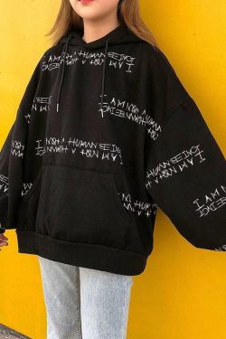 Y2K Grunge Hoodie - Retro 90s Fashion, Y2K Summer Outfits, Gothic Y2K, Y2K Club &