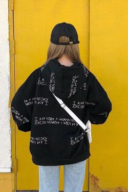 Y2K Grunge Hoodie - Retro 90s Fashion, Y2K Summer Outfits, Gothic Y2K, Y2K Club &