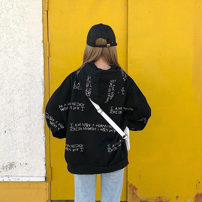 Y2K Grunge Hoodie - Retro 90s Fashion, Y2K Summer Outfits, Gothic Y2K, Y2K Club &