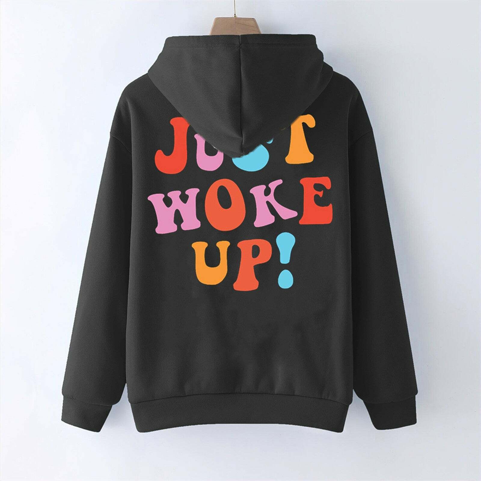 Y2K Grunge Hoodie - Tumblr Girl Just Woke Up, 90s Retro Style, Summer Y2K Fashion