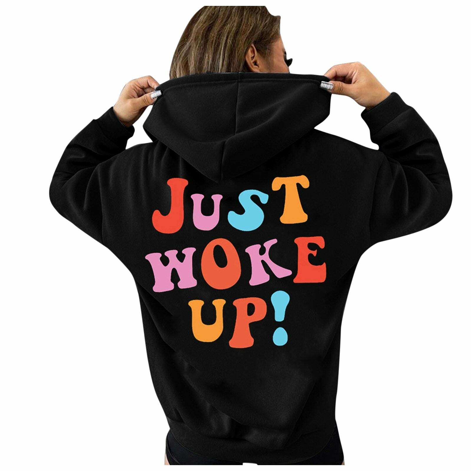 Y2K Grunge Hoodie - Tumblr Girl Just Woke Up, 90s Retro Style, Summer Y2K Fashion