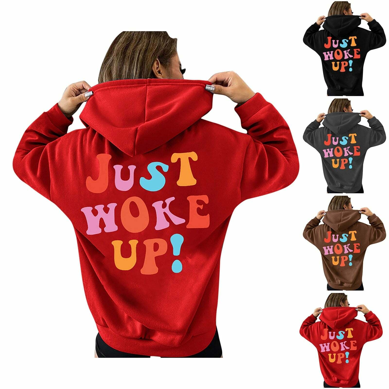 Y2K Grunge Hoodie - Tumblr Girl Just Woke Up, 90s Retro Style, Summer Y2K Fashion