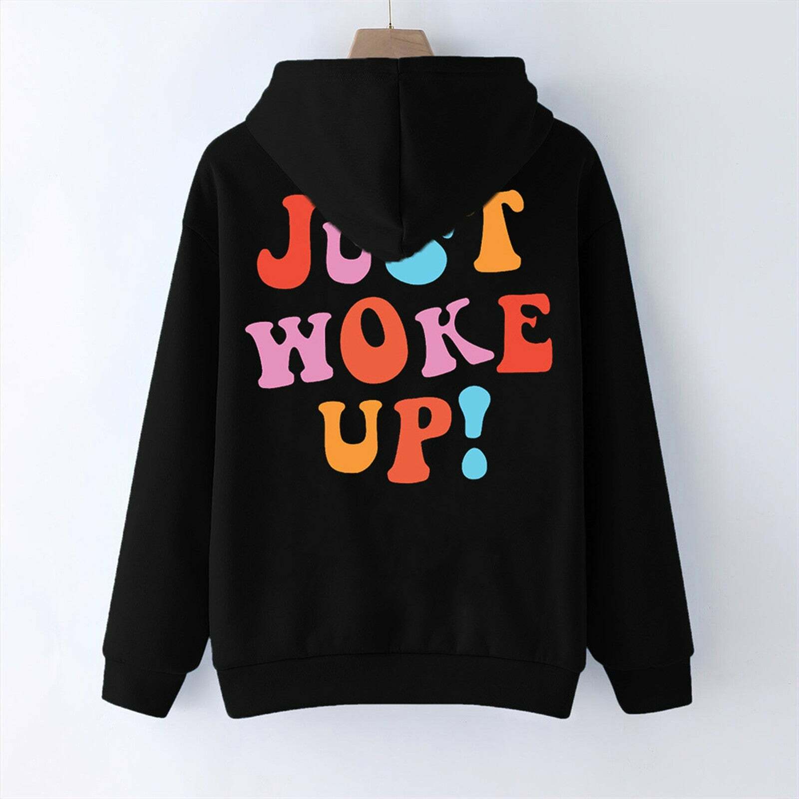 Y2K Grunge Hoodie - Tumblr Girl Just Woke Up, 90s Retro Style, Summer Y2K Fashion