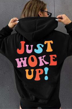 Y2K Grunge Hoodie - Tumblr Girl Just Woke Up, 90s Retro Style, Summer Y2K Fashion