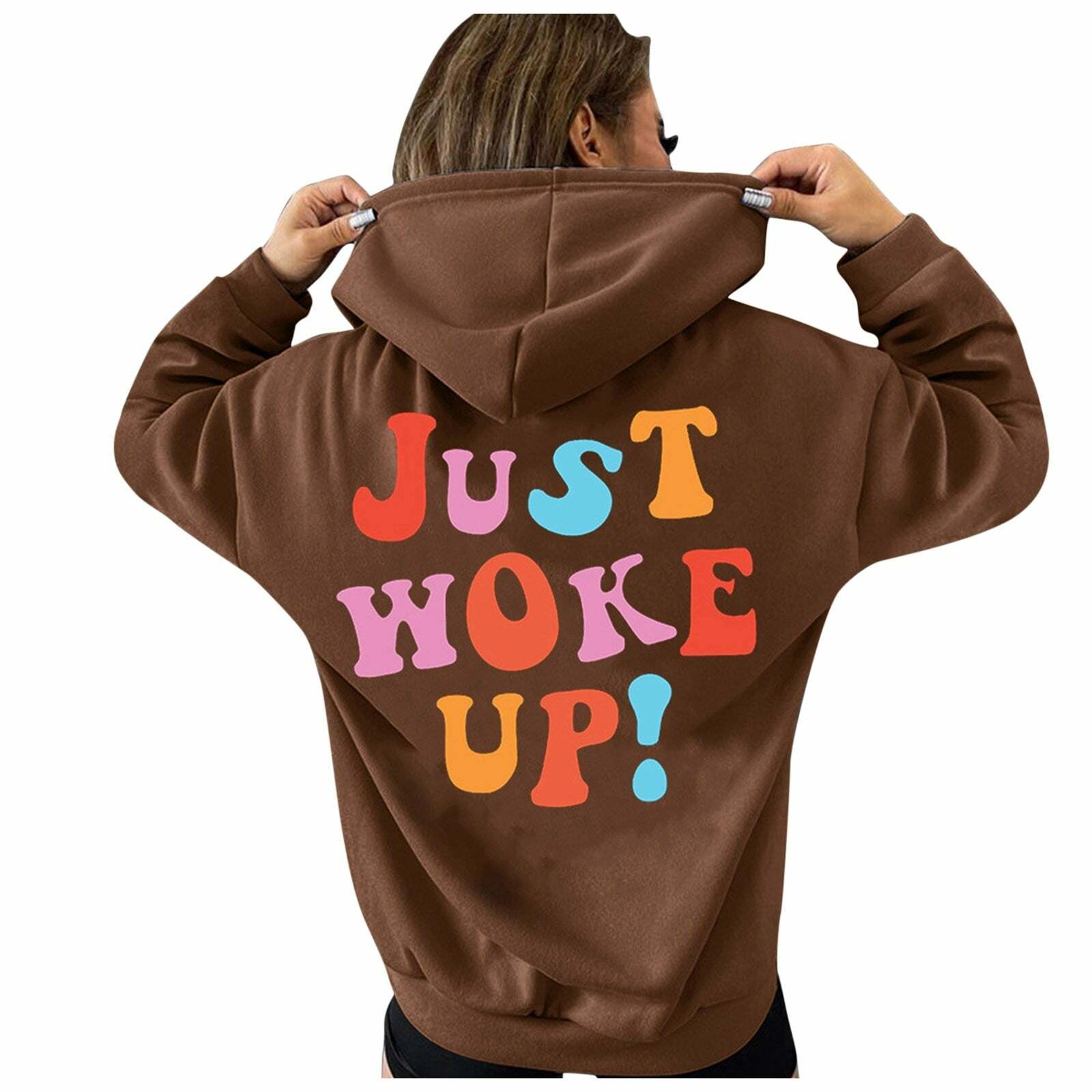 Y2K Grunge Hoodie - Tumblr Girl Just Woke Up, 90s Retro Style, Summer Y2K Fashion