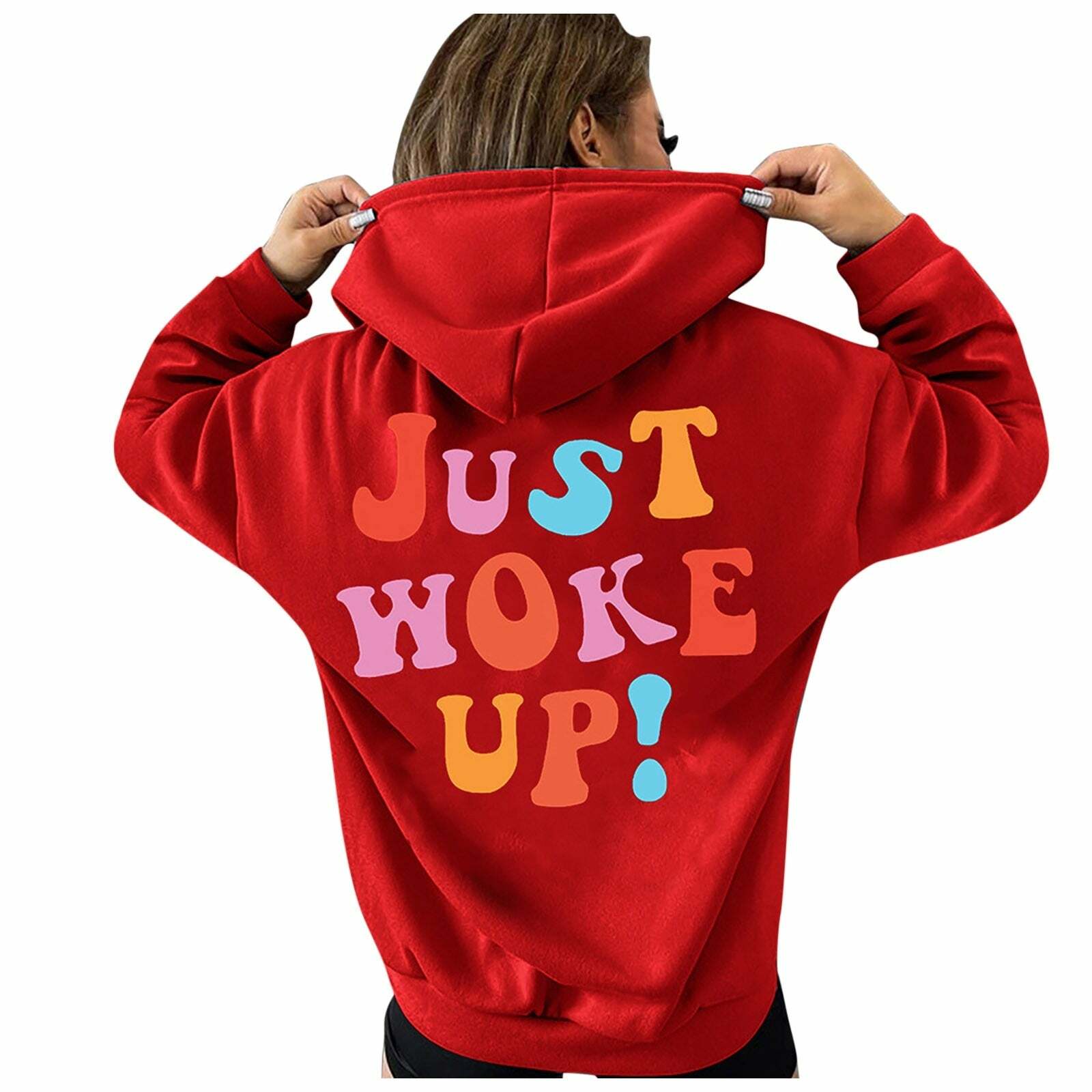 Y2K Grunge Hoodie - Tumblr Girl Just Woke Up, 90s Retro Style, Summer Y2K Fashion