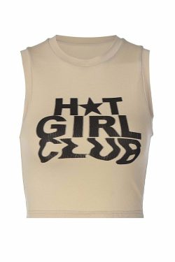 Y2K Grunge Hot Girl Club Crop Top - 90s Retro Summer Party Outfit, Pastel Goth Fashion