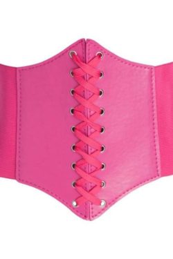 Y2K Grunge Hot Pink Corset Belt - Retro 90s Fashion, Summer Outfits, and Party Looks