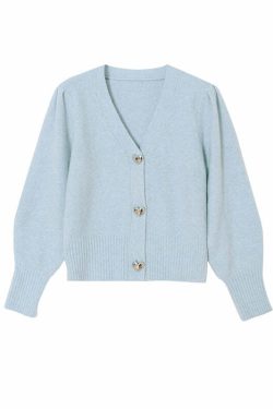 Y2K Grunge I Heart U Button Knitted Sweater - Retro 90s Fashion, Summer & Party Outfits