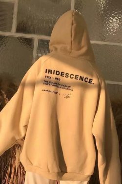 Y2K Grunge Iridescent Hoodie - Retro 90s Fashion, Summer Outfits, and Pastel Goth Style