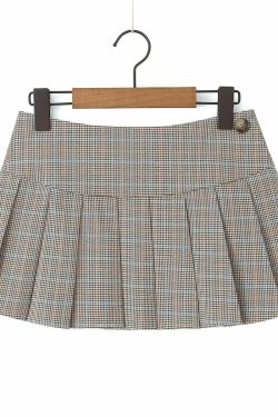 Y2K Grunge Ixchel Crop Top & Pleated Mini Skirt Set - 90s Fashion, Retro Summer Outfit