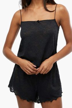 Y2K Grunge Jagger Lace Short Set - Retro 90s Summer Outfit, Pastel Goth, Y2K Party Look