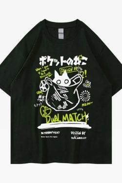 Y2K Grunge Japanese Cat Shirt - Retro 90s Summer Outfit, Pastel Goth, Y2K Fashion Top