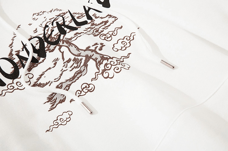 Y2K Grunge Japanese Landscape Hoodie - Retro 90s Fashion, Summer Y2K Outfits, Pastel Goth