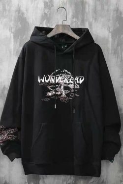 Y2K Grunge Japanese Landscape Hoodie - Retro 90s Fashion, Summer Y2K Outfits, Pastel Goth Style