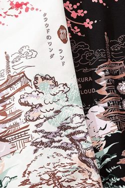 Y2K Grunge Japanese Landscape Hoodie - Retro 90s Fashion, Summer Y2K Outfits, Pastel Goth Style