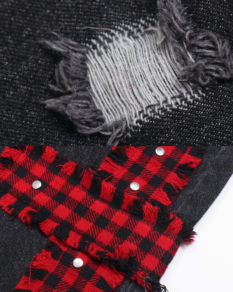 Y2K Grunge Jeans with Crosses - 90s Retro Style, Summer Outfits, and Gothic Y2K Fashion