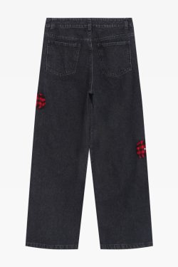 Y2K Grunge Jeans with Crosses - 90s Retro Style, Summer Outfits, and Gothic Y2K Fashion