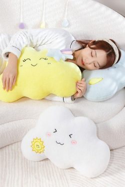 Y2K Grunge Kawaii Cloud Plush Pillow - Retro 90s Summer Outfit Accessory for Y2K Fashion