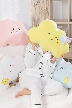 Y2K Grunge Kawaii Cloud Plush Pillow - Retro 90s Summer Outfit Accessory for Y2K Fashion