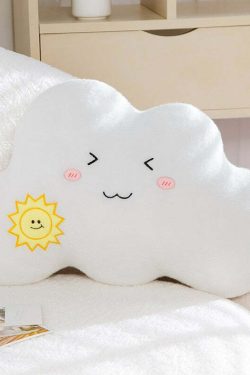 Y2K Grunge Kawaii Cloud Plush Pillow - Retro 90s Summer Outfit Accessory for Y2K Fashion