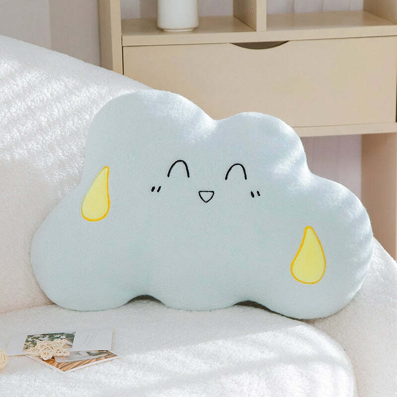 Y2K Grunge Kawaii Cloud Plush Pillow - Retro 90s Summer Outfit Accessory for Y2K Fashion