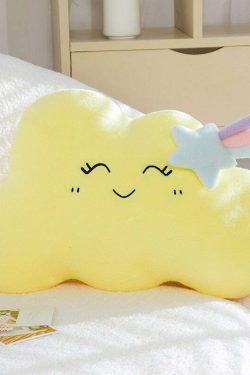 Y2K Grunge Kawaii Cloud Plush Pillow - Retro 90s Summer Outfit Accessory for Y2K Fashion