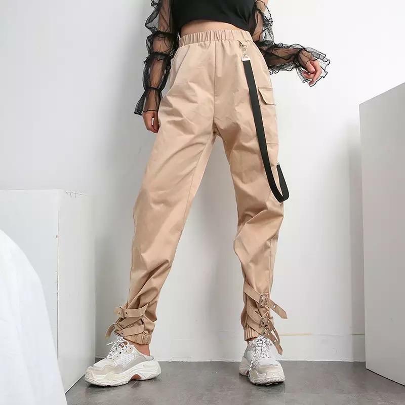 Y2K Grunge Khaki Cargo Pants - 90s Retro Summer Outfit, Y2K Club & Party Fashion