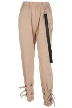 Y2K Grunge Khaki Cargo Pants - 90s Retro Summer Outfit, Y2K Club & Party Fashion