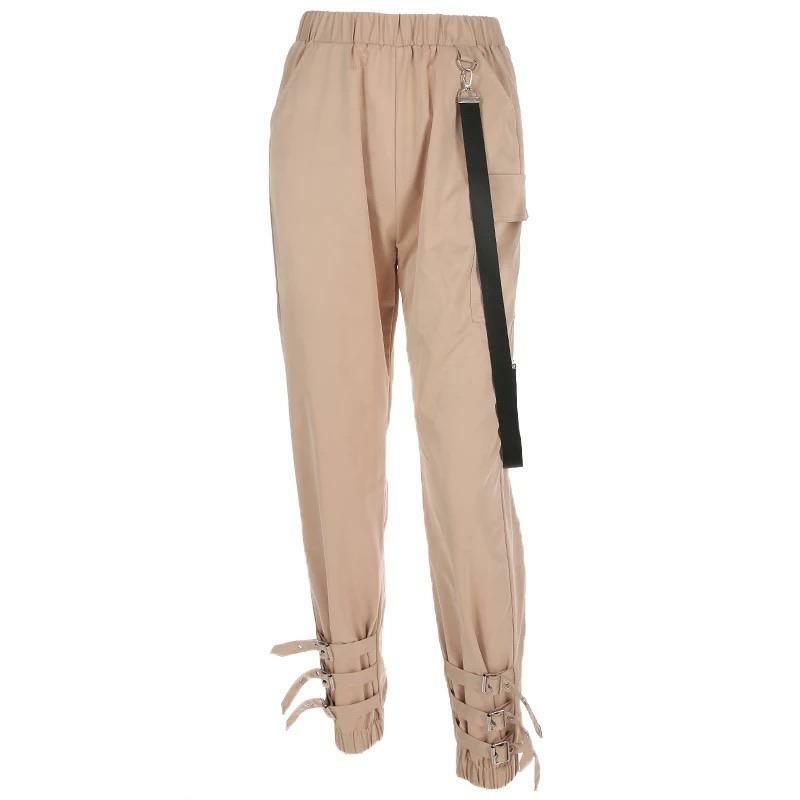 Y2K Grunge Khaki Cargo Pants - 90s Retro Summer Outfit, Y2K Club & Party Fashion