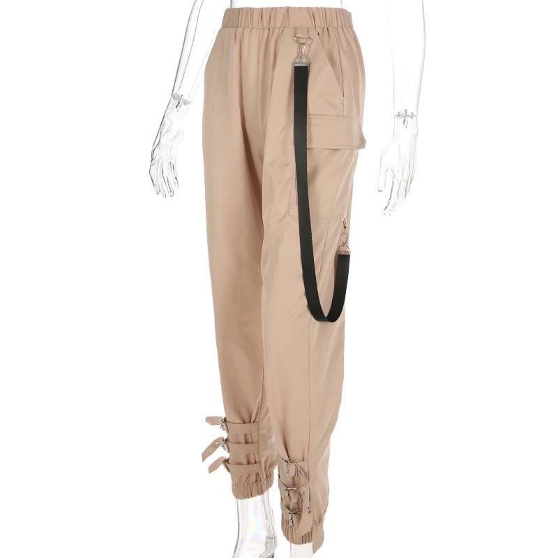 Y2K Grunge Khaki Cargo Pants - 90s Retro Summer Outfit, Y2K Club & Party Fashion